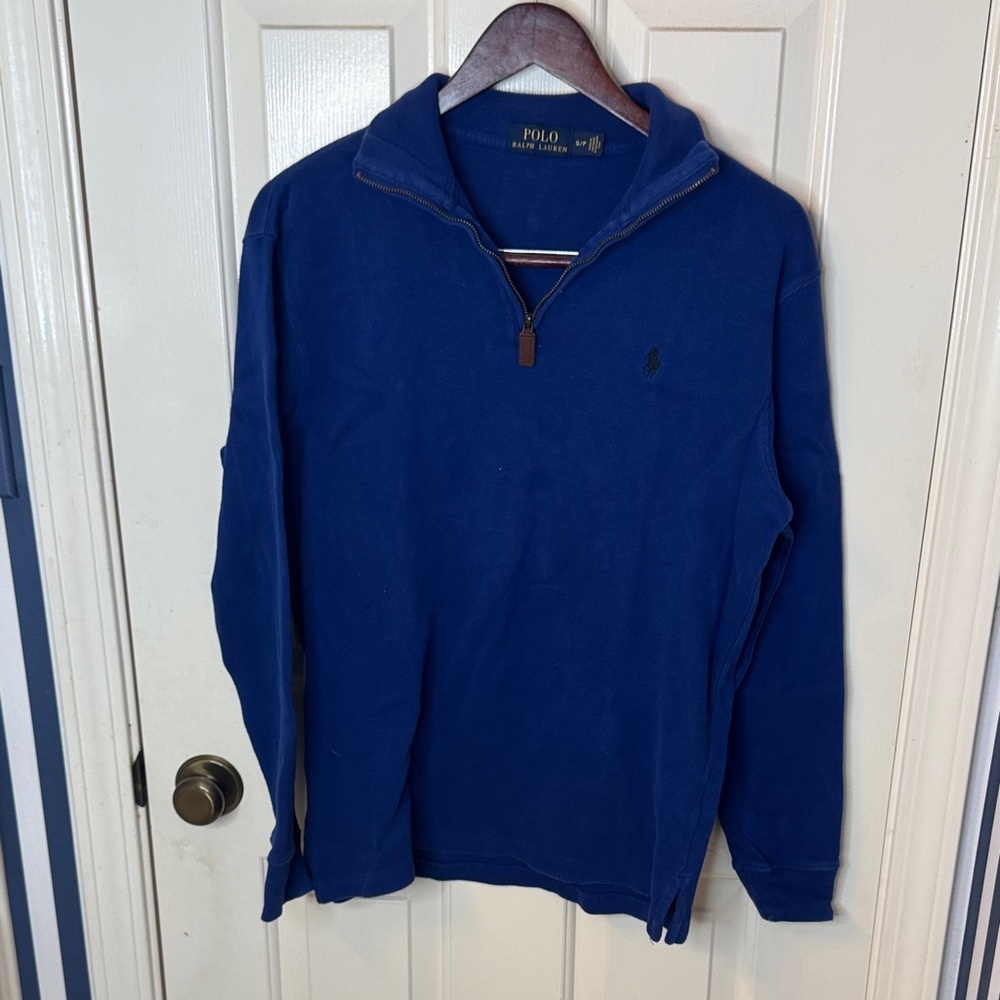Polo by Ralph Lauren Men's Zip-Up Blue Sweater